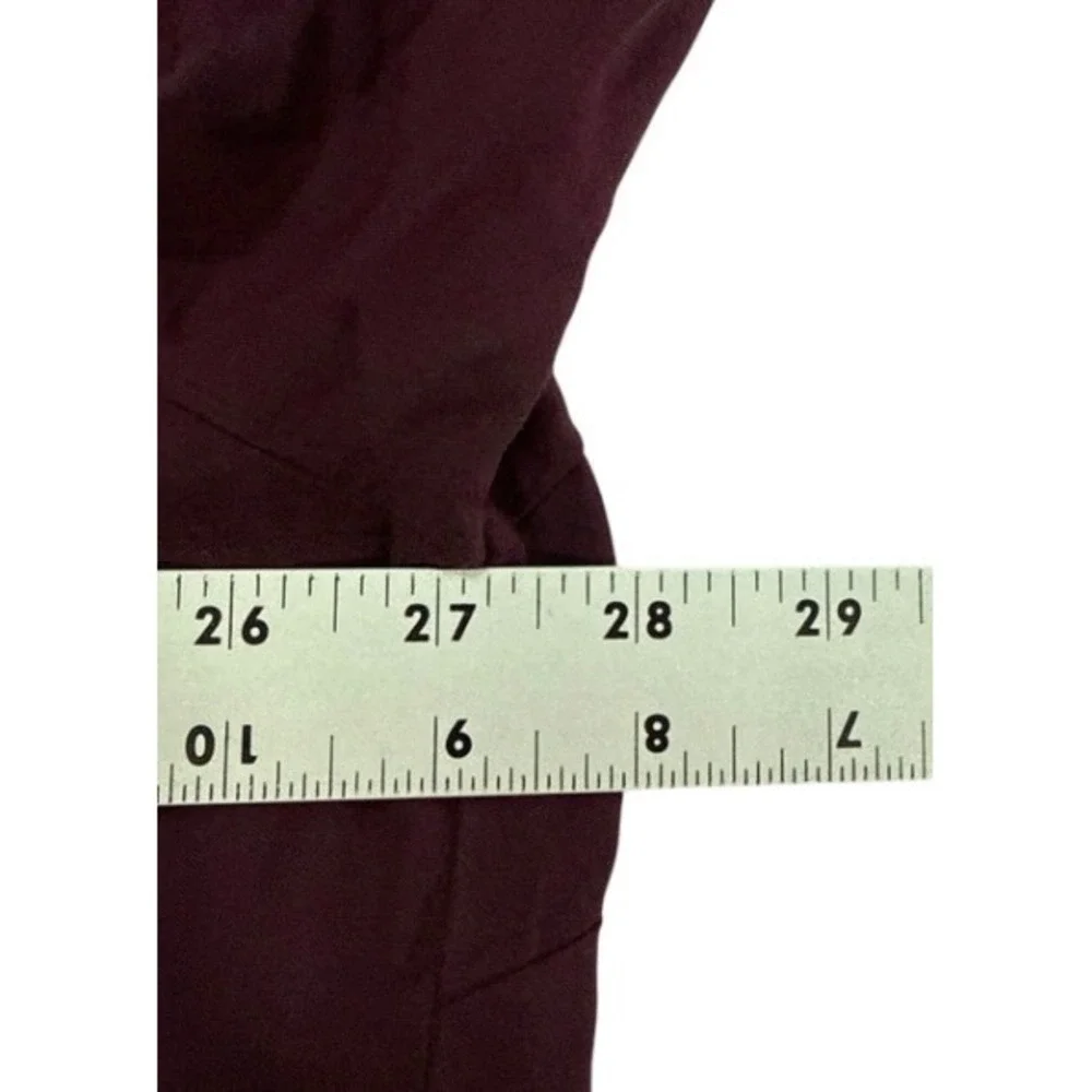Torrid Women's Size 2 2X Plum Boho Peasant Blouse Tie Neck Bishop Sleeve